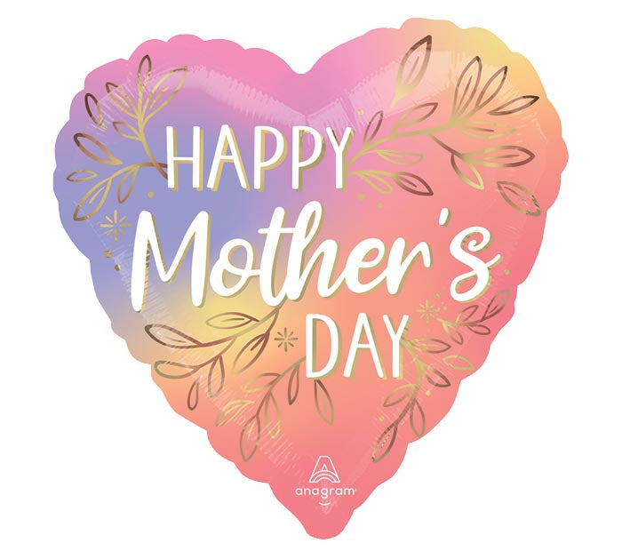 17" Botanical Traces Mother's Day Foil Balloon